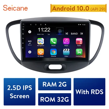 Seicane 2din Android 10.0 Auto Raadio GPS Navigatsiooni Süsteem, 2012 Hyundai I10 Kõrge Versioon HD Puutetundlik toetada Carplay
