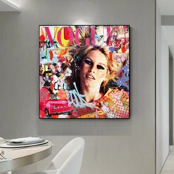 Seksikas jumalanna Brigitte Bardot Graffiti Art Plakatid Ja Pildid Tüdruk Lõuend Maalid Seinale Kunsti Pildid Seina Decor