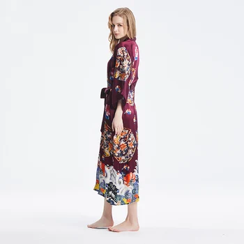 Siidist Rüü Naiste Pikk Kimono Hommikumantel Pruut Kaste Kleit Hommikumantel Pruutneitsi Nightwear Üks Suurus Peignoir