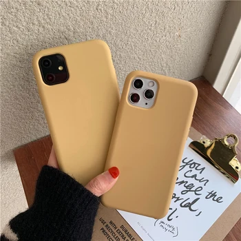 Silikoonist Case For iPhone 6 6s 7 8 Plus X XS Max Xr 11 Pro Max Katte Ametlik Värv Case For iPhone 11 Pro Max Kest