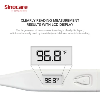 Sinocare Termomeetri jaoks Palavik, Digitaalne Basaal Keha Termomeeter Suuline, Kaenlaalustes või Rektaalne Temperatuuri Elektrooniline LCD Ekraan