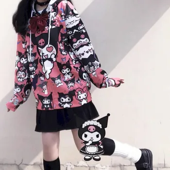 Sügis Õhuke Hupparit Armas Kpop Naised Mehed Harajuku Sviitrid Jaapani Hip-Hop Topp Tasku Vabaaja Pulloverid Tops Kawaii Hupparit