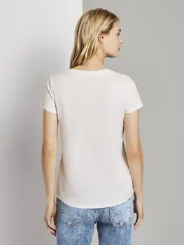 T-särk Naiste Tom Tailor T-särgid crop top Naiste riided 2020 Ülepaisutatud t-särk Pikad varrukad