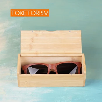 Toketorism naturaalsest puidust prillid kast käsitsi valmistatud kõva bambusest karp päikeseprillid