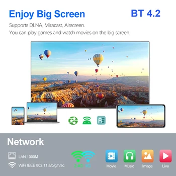 TOX1 Amlogic S905X3 Smart Android 9.0 TV Box 4GB RAM 32G ROM 2.4 G 5G WiFi 1000M BT4.2 digiboksi toetavad Dolby Heli-4K