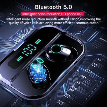 TWS HIFI Traadita Headhones Bluetooth-earbuds Veekindlad kõrvaklapid 1500mAh Power Bank LED ekraaniga xiaomi ios