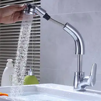Tõmmake Pihusti Köögisegisti Otsik Kraanikauss Dual Mode On Kuum, Külm Valamu Segisti Kraanid Teki Paigaldatud Dušši Segisti