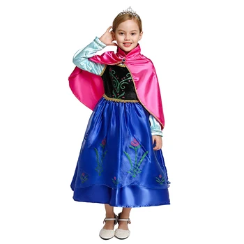 Tüdrukud Ana Printsess Kleidid, Sünnipäeva, Halloweeni Cosplay Pool Tüdrukud Ana Kleit Lapsed Riided Varjatud Kleit Üles Fantaasia Kostüüm