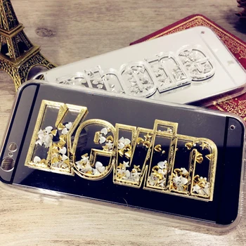 Unikaalne Custom Nimi Kirja 3D-Bling Peegel Telefon Case for iPhone 12 Pro Max