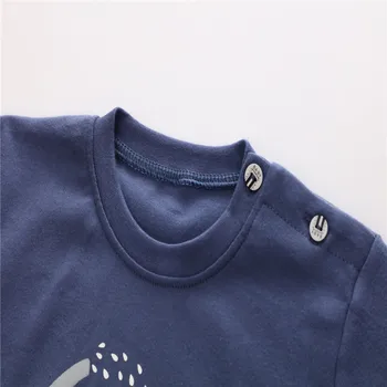 Unini-yun laste komplektid 2017 uus sügis poiste Puuvillane Dot brändi pikad varrukad Kandma t-särk + püksid lapsed spordidressid baby boy