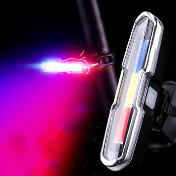 USB Laetav Ees Taga Jalgratta Kerge Liitium Aku, LED Bike Taillight Jalgrattasõit Kiiver Valguse Lamp Mount Jalgratta Tarvikud