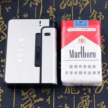 Uus 1tk Automaatne alumiiniumisulamist Sigaret Kasti Dispenser portsigar Kergem Juhul 10 Sigarettide Suitsetamise Toru JD001