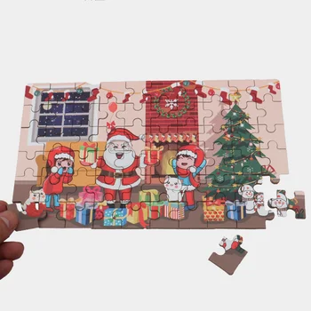 Uus Aasta 2021 jõuluehe Home decor Rauast Kasti Puzzle Lapsed Kingitused 60 TK Jõulud Kaunistused Navidad 2020 Kerst Noel