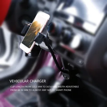 Uus Auto Hoidikut koos Dual USB-Port Car Charger For iPhone X-Xr 7 8 pluss Auto laadijaga hoidik Samsung Xiaomi Poco f1
