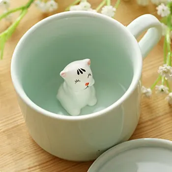 Uus Kohv Piima Tee Keraamilised Kruusid - 3D-Loomade Hommikul Tass panda Sees Parim Kingitus hommikul juua pulmad sünnipäevad