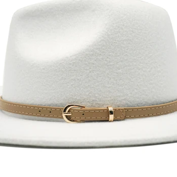 Uus Lai Nokk Must/valge Lihtne Kiriku Derby Mütsi Panama Tahke Tundsin Fedoras Müts Meestele, Naistele kunstliku villa Segu Jazz Kork