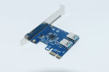 Uus PCIE PCI laienduskaardi Kaart 2 Ports USB 3.0 HUB Controller Adapter Ärkaja Kaardid Bitcoin Kaevandamine Seade Kaevandaja Antminer