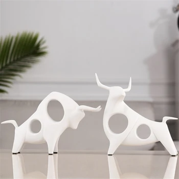 Vaik Käsitöö Loominguline Lehm Kaunistused Ox Figuriin Õnnelik Vaik Bull Käsitöö Uuringu Office Desktop Tabel Kaunistused Mood Kingitus