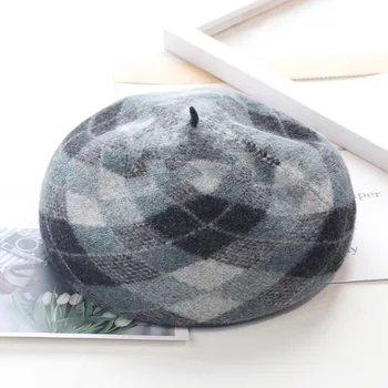 VISROVER uus talv naine vill rhombus müts koo talvine müts naine sügis müts parima kvaliteediga Naiste Boina kingitus wholesales