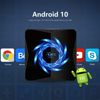 X96Q Max TV BOX Android 10 ALAM Full HD Smart Tv Box 4K H616 Quad Core Media Player, 2.4 G/5G Wifi BT5.0 4GB 32GB 64GB Set Top Box