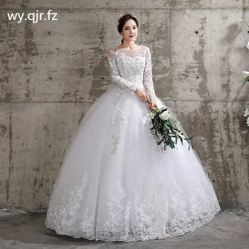 XXN-112#Pruudi pulmas kleit Tikitud Pits Net Täis-varruka Lace Up Pall Kleit Kohandatud suurus tasuta tarne odavad hulgimüük