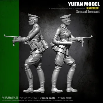Yufan Mudelit 1/24 75mm Sõdur Mudeli Komplekt Joonis Ise kokkupandud YFWW-1839
