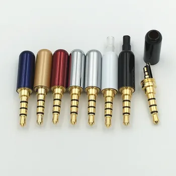 10tk 3,5 mm 4 Masti Mees Plug+Saba Pistik Audio Jack Gold Pinnatud DIY Stereo-Peakomplekti, Kõrvaklapid või Kasutatud Remont Kõrvaklapid