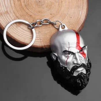 10tk God Of War Võti Ketid Kratos mask Ripatsid võtmerõngast ehted Kratos Crystal Kirves Mehed Naised Suveniiride kingikoti Võtmehoidjad
