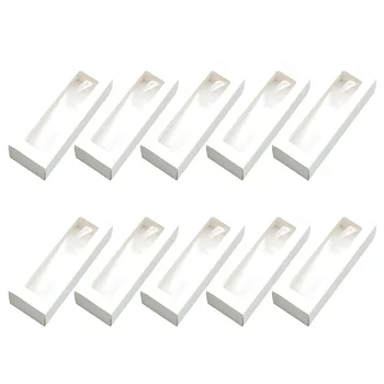 10tk Macaron PVC Lahtrid Selge Aknas Paber-Pakendi Karp Küpsise Konteinerid Kodu Magustoit Kauplus (Valge Paber, Väike)