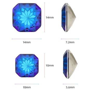 10x10mm Printsess Väljamõeldud kivi k9 Klaas Lotus Kivid prügikasti raputas Käsitöö Kive Lahti Helmed crystal DIY Ehted, Dekoratiivsed Accessori