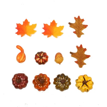11/13/18pcs Saagi Decor Rekvisiidid Kunstlik Mini Kõrvitsa Acorn Marjad Maple Leaf Teha Sügisel Vanikud DIY Decor