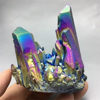 120g värvi Aura Quartz Crystal Titaan Vismut, Räni vug Vikerkaar