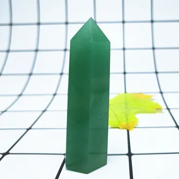 160g kvarts pointnatural aventurine crystal võlukepp Mineraal-roheline donglingyu kivist torn Reiki tervendav