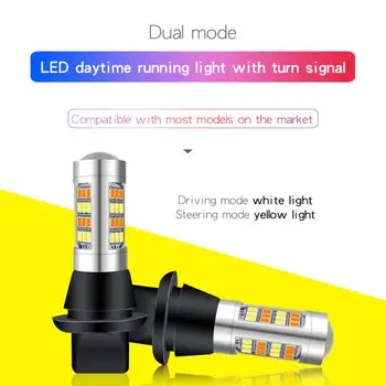 2 Tk LED topelt värvi suunatuli BA15S dekodeerimine anti-stroboskoopilist 1156 T20 signaal lamp super ere päevasõidutuli lamp
