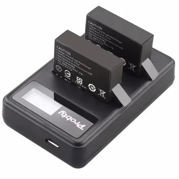 2 x AHDBT-401 + LCD USB Dual Charger Gopro Hero 4 Patareid Go Pro Hero4 bateria AHDBT 401 Action kaamera Tarvikud