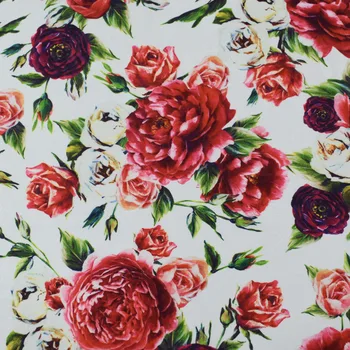 2019 hot müük mood Roosa pojeng digitaalse maali jacquard kangast kleit mantel tissu au meetri tecido tela räbal šikk tissus