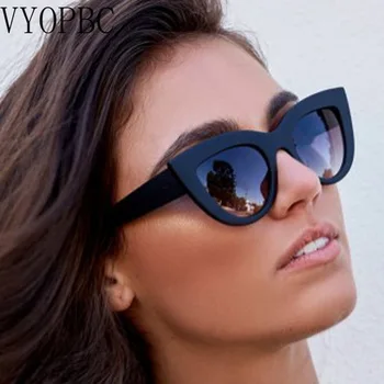2020 Cat Eye Mood Päikeseprillid Naiste Vintage Luksus Brändi Disainer Mustad Prillid, päikeseprillid naistele, UV400 Prillid Tooni
