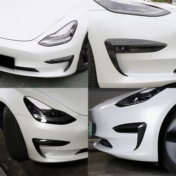 2tk Auto Udutuli Raami Kulmu Air Nuga Spoiler Süsiniku Fiver Katab Kleebise Välisilme Kaunistamiseks Tesla Model 3-Tarvikud