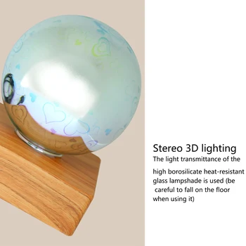 3D Ilutulestiku Öö Valguses USB Power Klaasist Palli tähistaeva valgus 4W Magic Crystal Ball Dekoratiivne Lamp Värvikas Jõulud Kingitus
