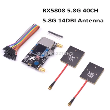 5.8 G 14DBI Saada Paneel RP SMA Antenni ja RX5808 5.8 G 40CH Mitmekesisuse FPV-Vastuvõtja, millel on OLED Ekraan, DIY FPV Racing Undamine