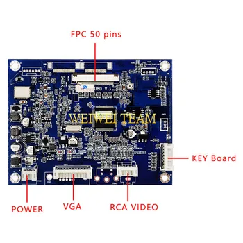 5-Tolline TFT LCD Ekraan Moduel ZJ050NA-08C VGA AV Control Board LCD 640x480 FPC 50 Sõrmed Led Backlight AT050TN22 Asendamine