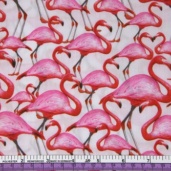 50*145cm Flamingo Lind Prindi Polüester Puuvillasest Riidest Kudede Lapsed kodutekstiili Õmblus Nukk Pulm Kleit Kardin,1Yc9133