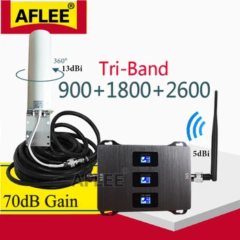 900 1800 2600 GSM-DCS LTE 2G 3G 4G Tri-Band Cellular Võimendi 4g Mobiilsidevõrgu signaali Repeater GSM 2G 3G 4G Mobiiltelefoni Signaali Korduva