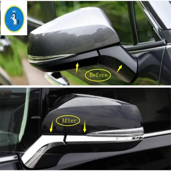 ABS Chrome Uks Rearview Mirror Streamer Triibud Katte Sisekujundus TOYOTA RAV4 RAV 4 XA50 2019 2020 2021 Tarvikud