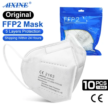 Algne mascarillas ffp2 näo mask virous kaitse kõrge kvaliteet täiskasvanud kn95 mask 5-kiht tervise suu mask, kiire tarne