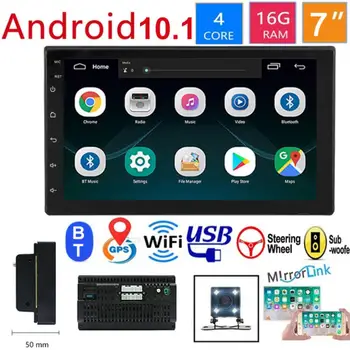 Android 10.1 2din Auto Multimeedia MP5 Mängija autoraadio GPS, WIFI, Autoradio Touch Ekraan, Bluetooth FM autoraadio tahavaate Kaamera