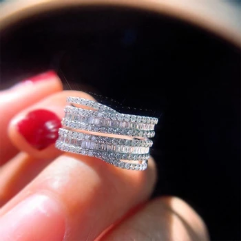 ANI 18K Valge Kuld (AU750) Naiste abielusõrmus 0.80 CT Kuld Heliseb anillos mujer Tõeline Looduslik Teemant Sõrmus Naistele Kohandada