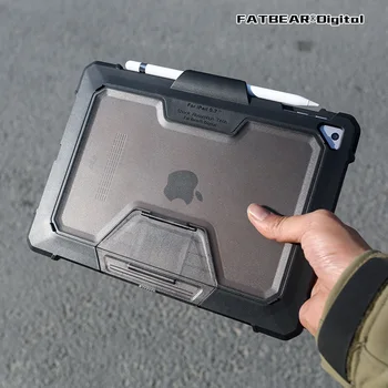 [Apple iPad Air 5 Pro 2 2017 2018 9.7 tolline GEN5 6 7] FATBEAR Taktika Karm Põrutuskindel Sõjalise Armor Puhvri Juhul, Pehme Kaas