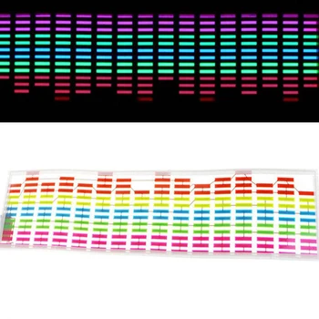 Auto Dekoratiivsed Valguse RGB LED Muusika Rütmis Vilkuma Valgus Heli Aktiveeritud Andur Ekvalaiseri Taga Esiklaas Kleebis Stiil Neoon Lamp