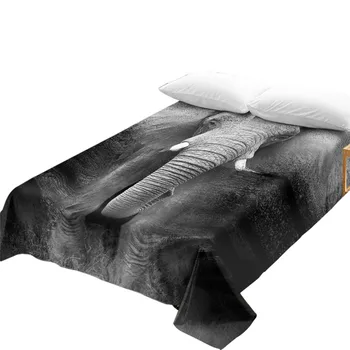 BeddingOutlet Elevant voodilinad 3D Trükitud Korter Leht Fotograafia Voodipesu Täiskasvanute Must ja Valge Kuninganna voodikatted (Päevatekid)